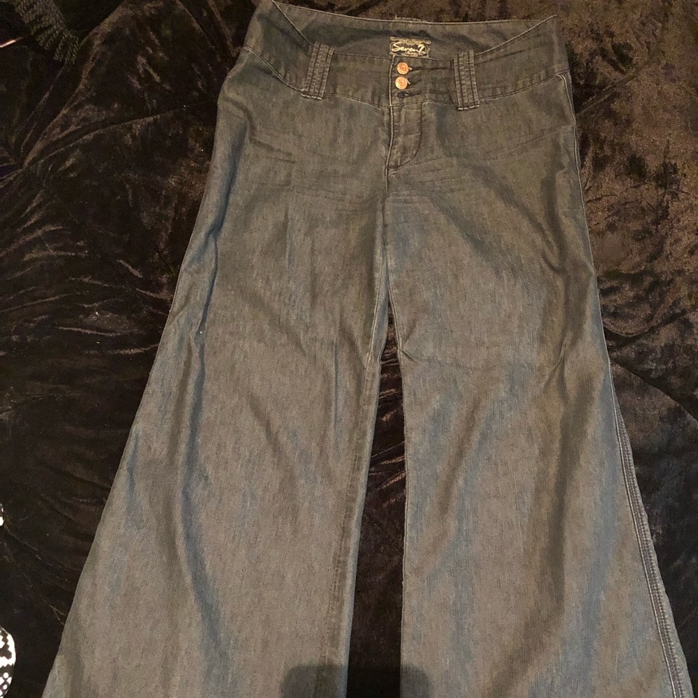 Flare denim pants